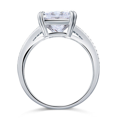 Solid 925 Sterling Silver Luxury Ring Anniversary 6 Carat Simulated Diamante XFR8152