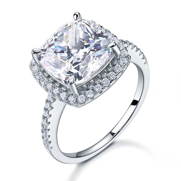925 Sterling Silver Wedding Engagement Ring 5 Carat Simulated Diamond XFR8204