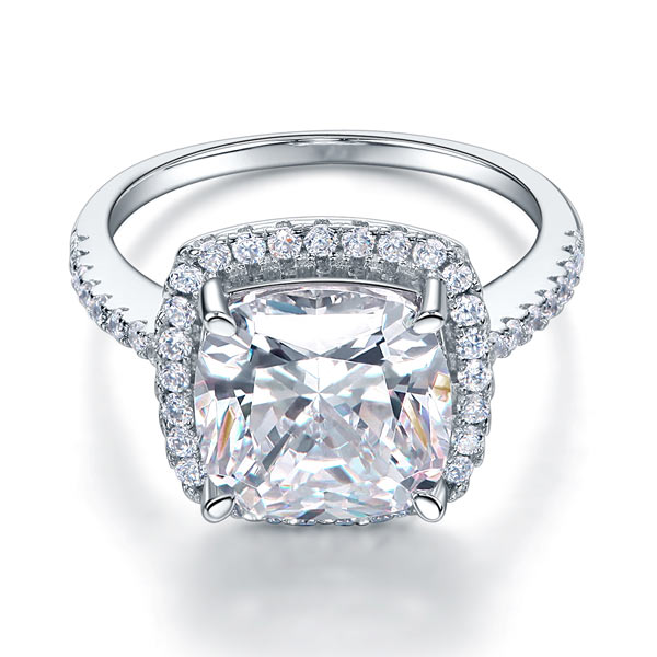 925 Sterling Silver Wedding Engagement Ring 5 Carat Simulated Diamond XFR8204