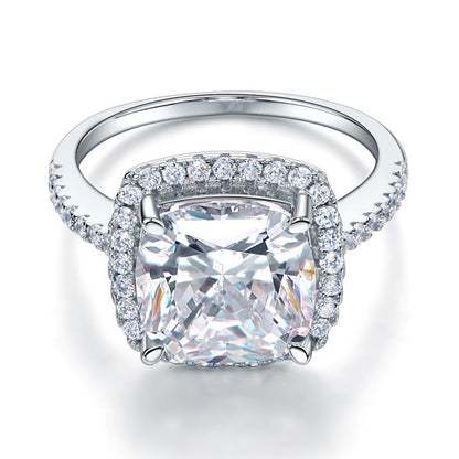 925 Sterling Silver Wedding Engagement Ring 5 Carat Simulated Diamond XFR8204