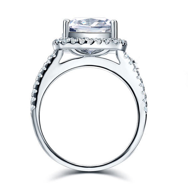 925 Sterling Silver Wedding Engagement Ring 5 Carat Simulated Diamond XFR8204