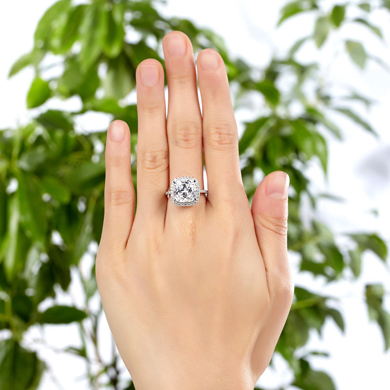 925 Sterling Silver Wedding Engagement Ring 5 Carat Simulated Diamond XFR8204