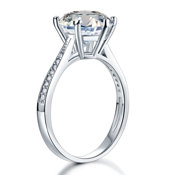 925 Sterling Silver Wedding Engagement Ring 3 Carat Simulated Diamond Jewelry XFR8209