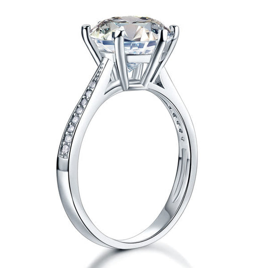 925 Sterling Silver Wedding Engagement Ring 3 Carat Simulated Diamond Jewelry XFR8209