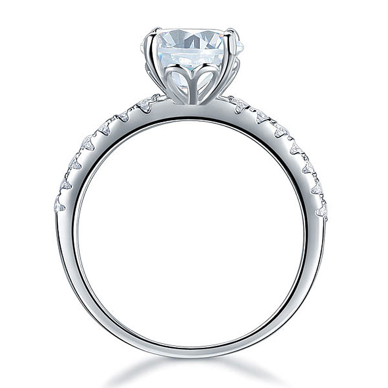 925 Sterling Silver Bridal Engagement Ring 2 Carat Simulated Diamond Jewelry XFR8212