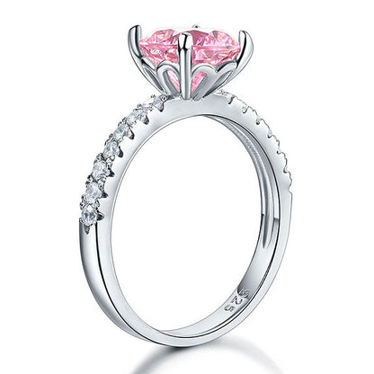 925 Sterling Silver Bridal Engagement Ring 2 Carat Simulated Diamond Jewelry XFR8213