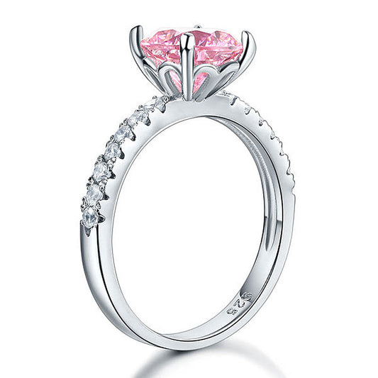 925 Sterling Silver Bridal Engagement Ring 2 Carat Simulated Diamond Jewelry XFR8213
