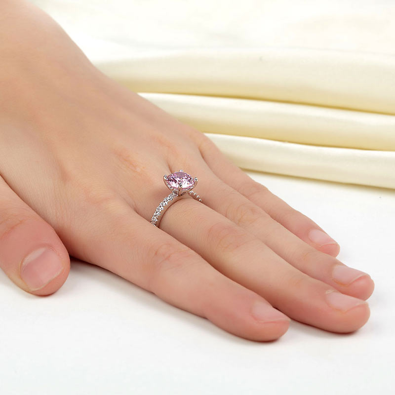 925 Sterling Silver Bridal Engagement Ring 2 Carat Simulated Diamond Jewelry XFR8213