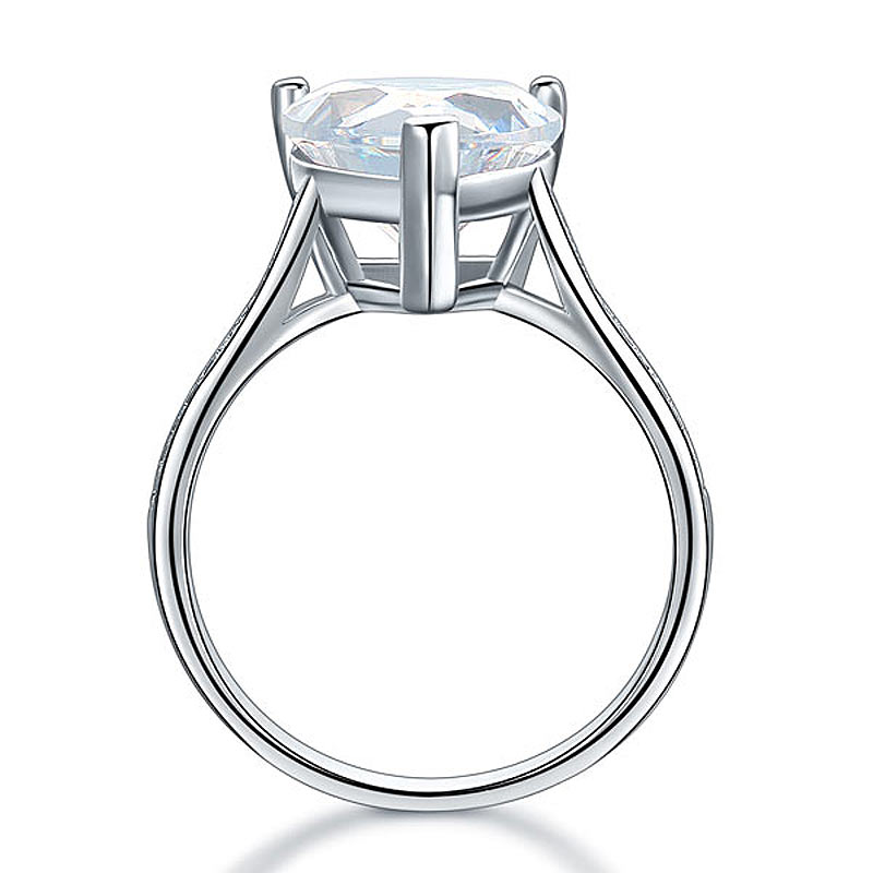 925 Sterling Silver Bridal Engagement Ring 3.5 Carat Heart Simulated Diamond Jewelry XFR8215