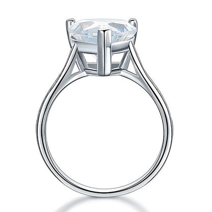 925 Sterling Silver Bridal Engagement Ring 3.5 Carat Heart Simulated Diamond Jewelry XFR8215