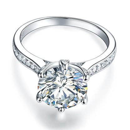 925 Sterling Silver Luxury Wedding Engagement Ring 3 Carat Simulated Diamond Jewelry XFR8228