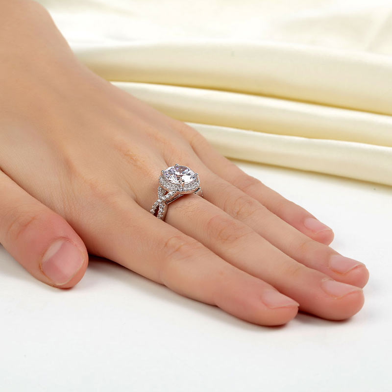 3 Carat Simulated Diamond 925 Sterling Silver Wedding Engagement Luxury Ring Promise Anniversary XFR8243