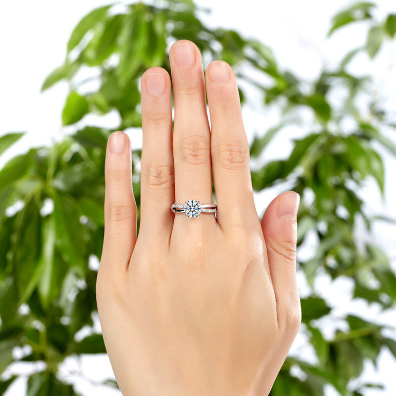 925 Sterling Silver Wedding Promise Anniversary Ring 1.25 Ct Simulated Diamond XFR8249