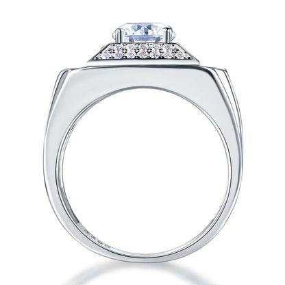 Men's Wedding Band Solid Sterling 925 Silver Ring Jewelry 1 Carat XFR8268