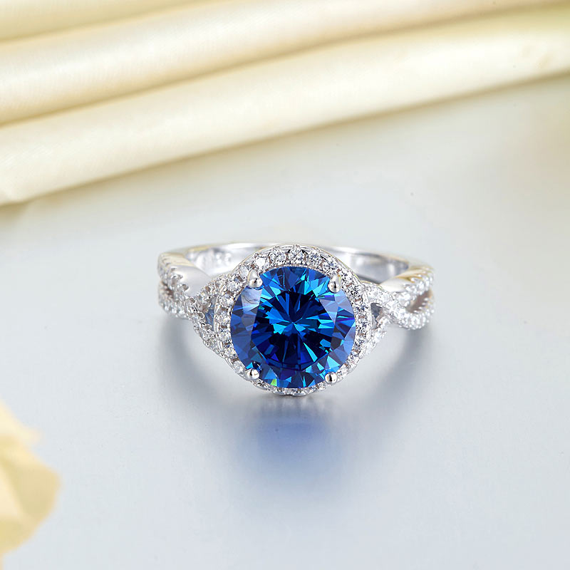 3 Carat Simulated Blue Sapphire 925 Sterling Silver Wedding Luxury Ring Anniversary XFR8314