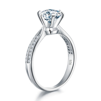 Engagement Crown Ring 925 Sterling Silver 1 Ct Simulated Diamond XFR8318