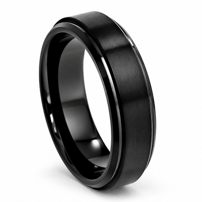 tungsten-6mm-engagement-ring angled alternate product view