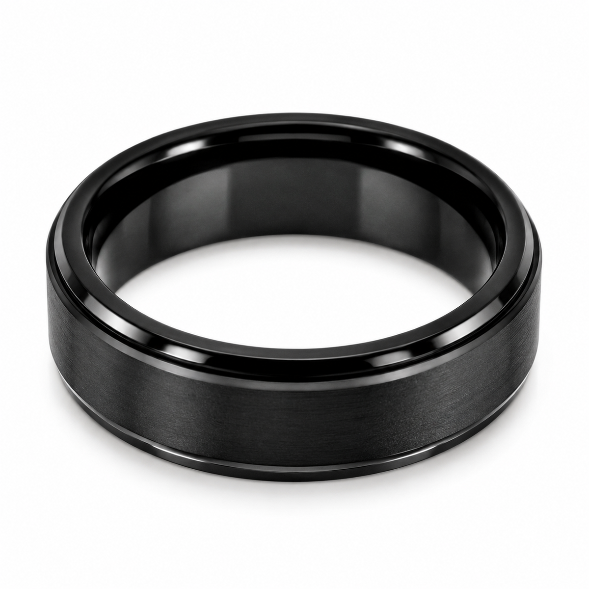 tungsten-6mm-engagement-ring top-down alternate product view