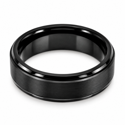 tungsten-6mm-engagement-ring top-down alternate product view