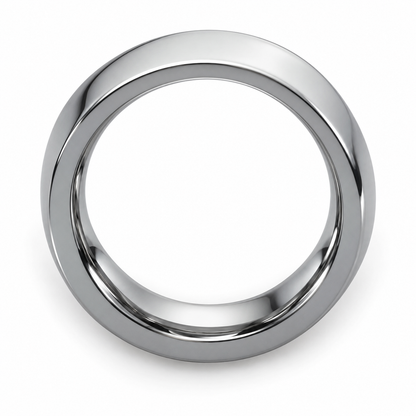 Polished Silver Tungsten 6mm Promise Ring — topdown alternate product view