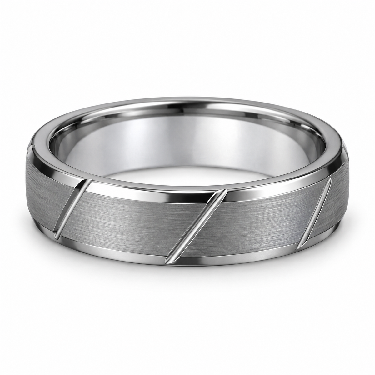 tungsten-7mm-scratch-resistant-wedding-band-5 horizontal product image