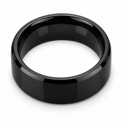 tungsten-8mm-wedding-band-4 top-down alternate product view