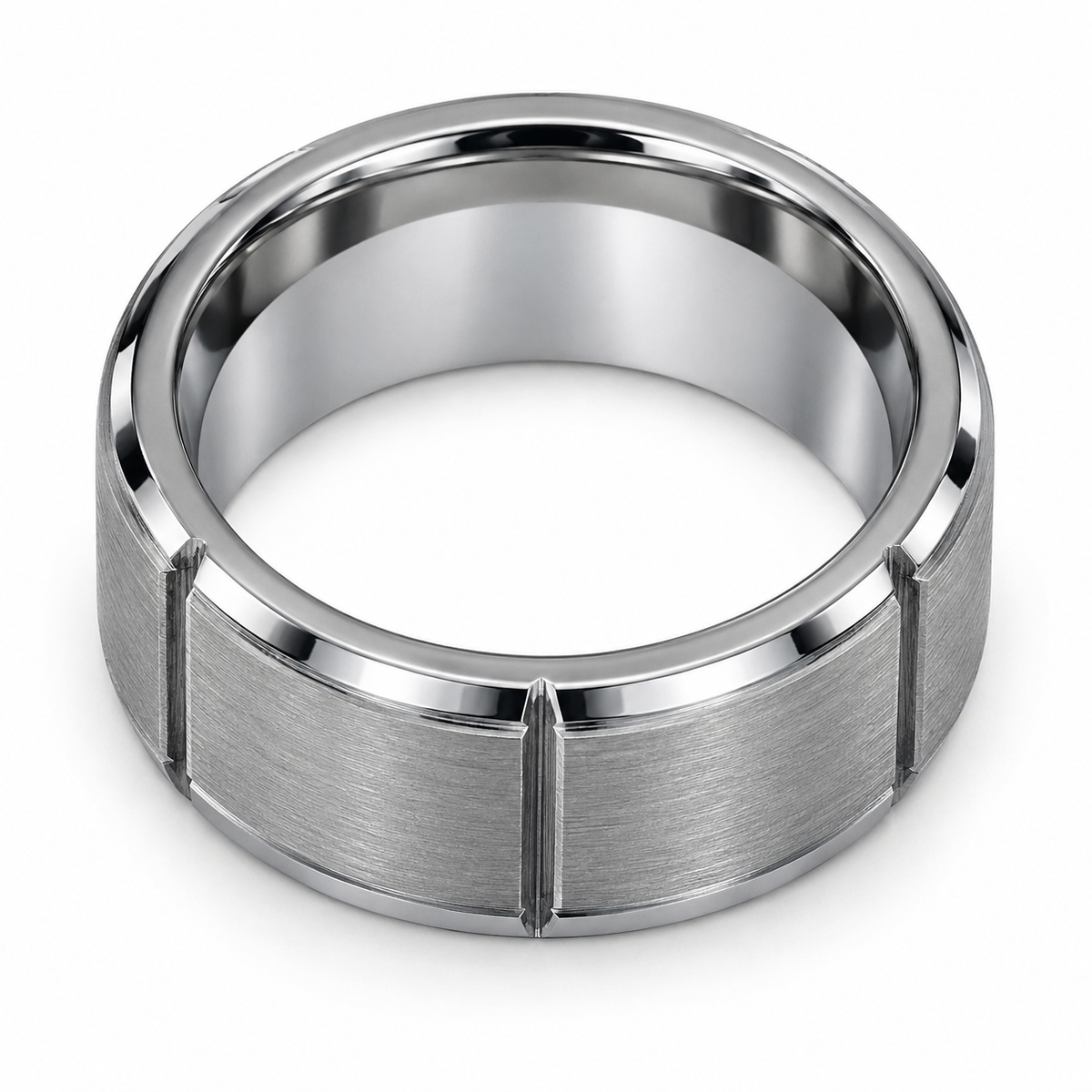 tungsten-9mm-heavy-duty-wedding-band top-down alternate view