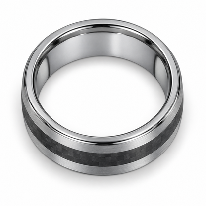 tungsten-9mm-wedding-band-3 top-down alternate product view