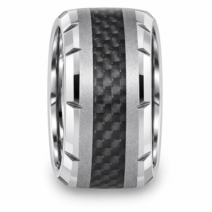 Tungsten Carbide 10mm Wide Wedding Band — topdown alternate product view