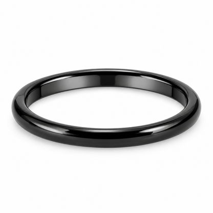 Tungsten Carbide 2mm Classic Wedding Band — topdown studio product view