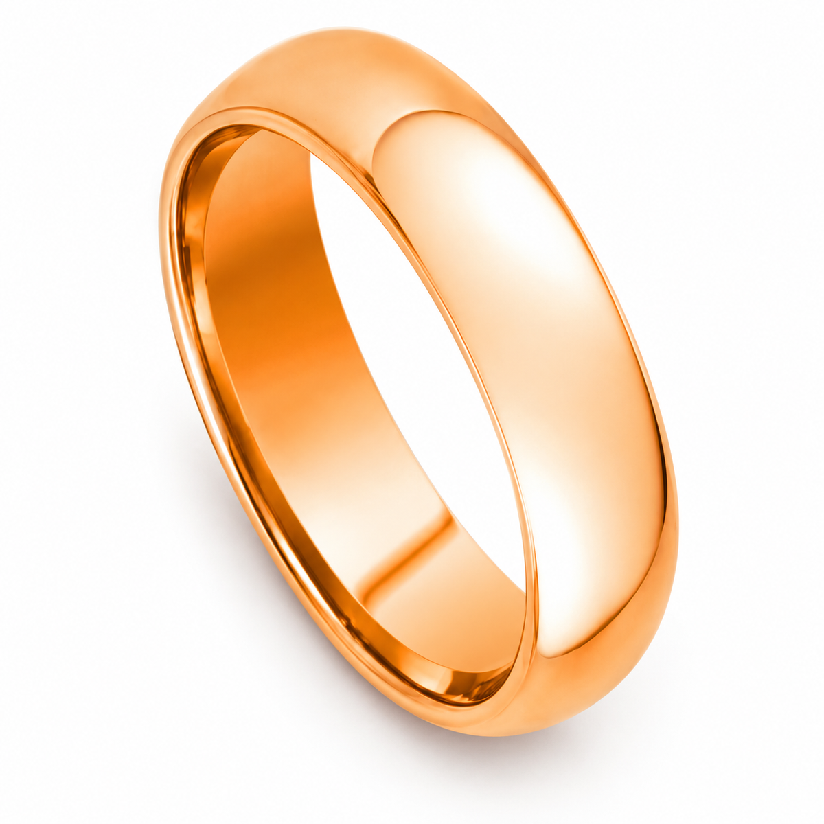 Silver Tungsten Carbide 5mm Promise Ring for Men — topdown studio product view