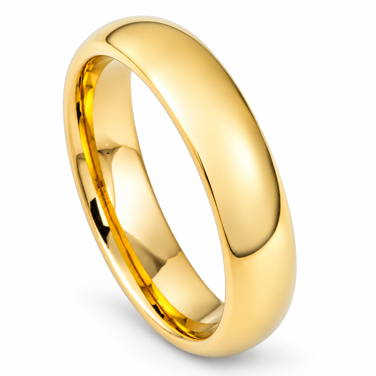 Tungsten Carbide 5mm Wedding Band for Men — angled alternate product view