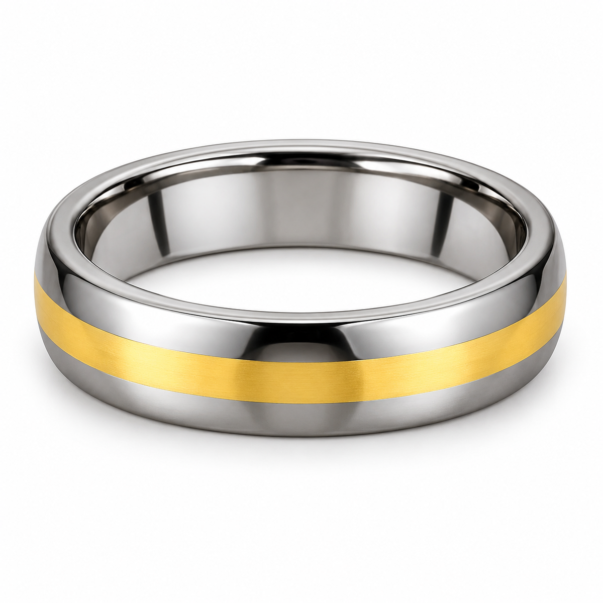 Tungsten Carbide 6mm Textured Wedding Band — topdown studio product view