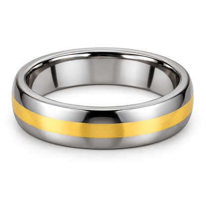 Tungsten Carbide 6mm Textured Wedding Band — topdown studio product view