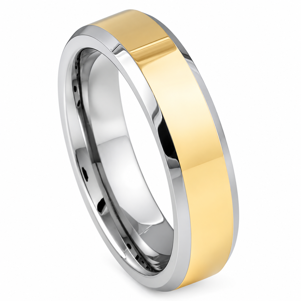 Tungsten Carbide 6mm Vintage Wedding Band — angled alternate product view