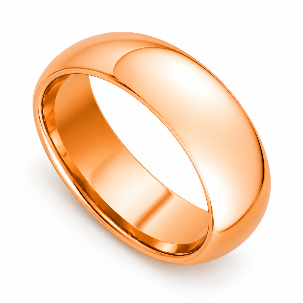 Silver Tungsten Carbide 7mm Engagement Ring for Men — topdown studio product view