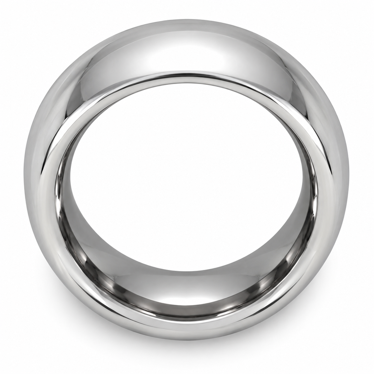 Tungsten Carbide 8mm Black Wedding Band — topdown alternate product view