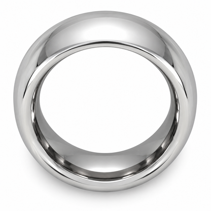 Tungsten Carbide 8mm Black Wedding Band — topdown alternate product view