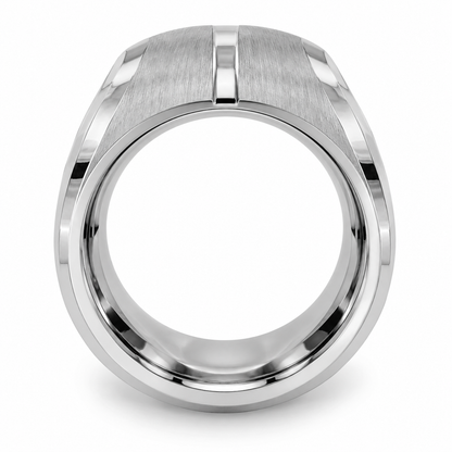 Tungsten Carbide 9mm Engagement Ring for Men — topdown alternate product view