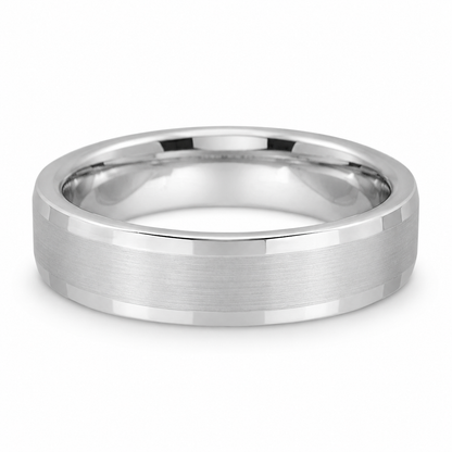 white-tungsten-6mm-brushed-promise-ring-5 horizontal product image