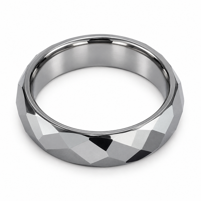 white-tungsten-6mm-engagement-ring-2 top-down alternate product view