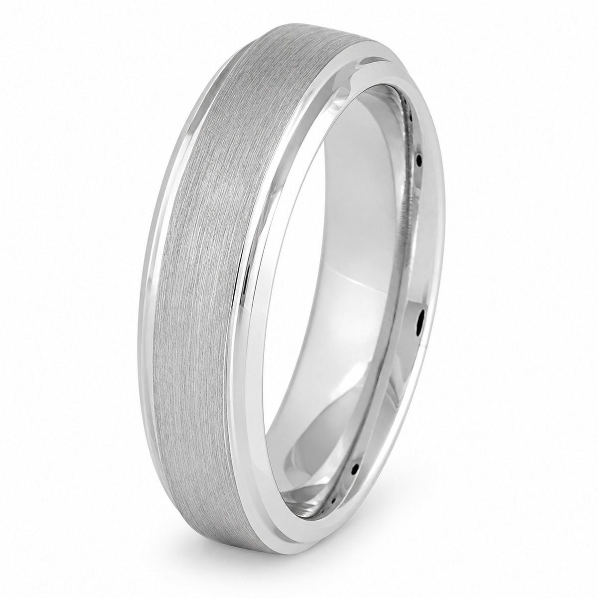 white-tungsten-6mm-matte-engagement-ring-5 flipped product image