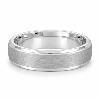 white-tungsten-6mm-matte-engagement-ring-5 horizontal product image